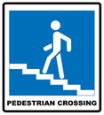 Pedestrian Symbol Vector Illustration on white background