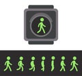 Pedestrian traffic light animation