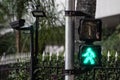 Pedestrian traffic light on the corners of Higienopolis and Angelica avenues