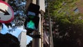 Pedestrian traffic light on the corners of Higienopolis and Angelica avenues