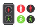 Pedestrian traffic light icons