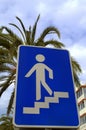 Pedestrian underpass sign Royalty Free Stock Photo