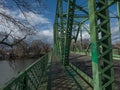 Pedestrian view of Jibboom Street Bridge to Discovery Park Royalty Free Stock Photo