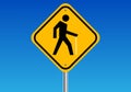 Pedestrian walking sign