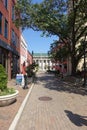 A Pedestrian Walkway in Downtown Durham, NC