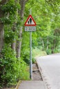 Pedestrian walkway, no footway sign Royalty Free Stock Photo