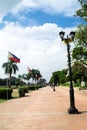 Pedestrian walkway through park in Manila