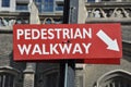 Pedestrian walkway sign Royalty Free Stock Photo