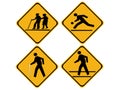 Pedestrian warning sign