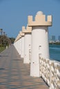 Pedestrian waterfront promenade in Abu Dhabi, UAE Royalty Free Stock Photo