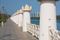 Pedestrian waterfront promenade in Abu Dhabi, UAE Royalty Free Stock Photo