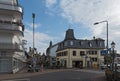 Pedestrian zone corner street at the Untertor, Hofheim am Taunus, Germany