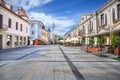 Pešia zóna s historickými budovami v centre kúpeľného mesta Piešťany SLOVENSKO