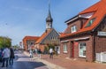 Pedestrian zone and shell museum in Hooksiel. Germany