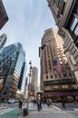 Pedestrians crossing the intersection of 57th Street and Broadwa