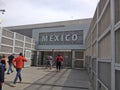 Pedestrians depart San Ysidro, California into Tijuana, Mexico