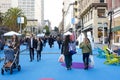 Pedestrians enjoying the annual Winter Walk adjacent to Union Square