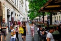 Pedestrians on Knez Mihailova Street, Belgrade, Serbia Royalty Free Stock Photo