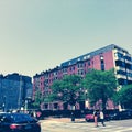 Pedestrians in Newbury St., Boston, Massachusetts Royalty Free Stock Photo