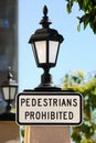 Pedestrians prohibited sign Royalty Free Stock Photo