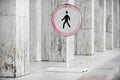 Pedestrians Prohibited Sign Royalty Free Stock Photo