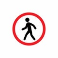 Pedestrians prohibited sign vector design