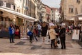 Pedestrians & tourists in Lisbon