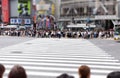 Pedestrians wait at Shibuya Crossing, Tokyo, Japan. Royalty Free Stock Photo