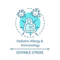 Pediatric allergy and immunology concept icon