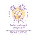 Pediatric allergy and immunology concept icon