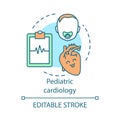 Pediatric cardiology concept icon