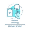 Pediatric cardiology concept icon