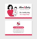 Pediatric clinic mom and baby visit card