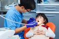 Pediatric dentistry, prevention dentistry, oral hygiene concept. Royalty Free Stock Photo