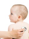 Pediatric doctor examining kid Royalty Free Stock Photo