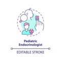 Pediatric endocrinologist concept icon