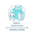 Pediatric endocrinology concept icon Royalty Free Stock Photo