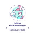 Pediatric gastroenterologist concept icon