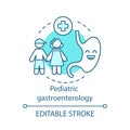 Pediatric gastroenterology concept icon