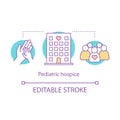 Pediatric hospice concept icon