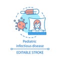 Pediatric infectious disease concept icon