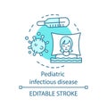 Pediatric infectious disease concept icon