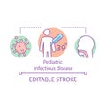 Pediatric infectious disease concept icon