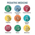 Pediatric Medicine with Baby / Pregnancy Related Icon