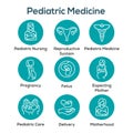 Pediatric Medicine with Baby / Pregnancy Related Icon