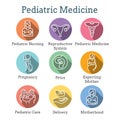 Pediatric Medicine with Baby / Pregnancy Related Icon