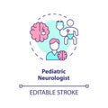 Pediatric neurologist concept icon