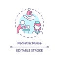 Pediatric nurse concept icon