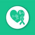 Pediatric oncology color glyph icon. Cancer treatment in children.