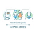 Pediatric orthopedics concept icon